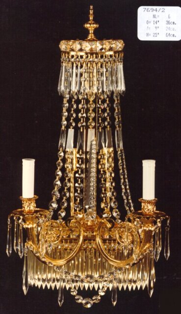 Delrio 6 - Light Candle Style Chandelier