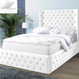 Demars Chesterfield Ottoman Storage Bed - Button-Tufted Velvet Upholstered Bed Frame
