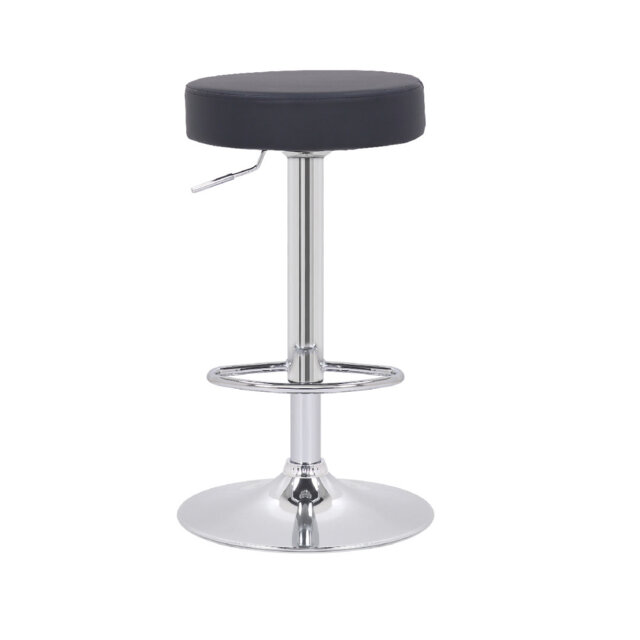 Bartz Swivel Upholstered Adjustable Height Counter Stool with Metal Frame