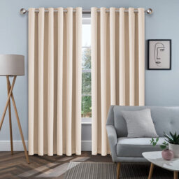 Ruffo Blackout Eyelet Synthetic Room Darkening 100 % Polyester Thermal Curtain