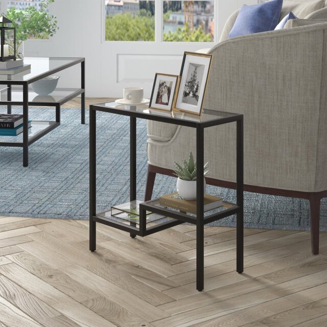 Glass Top End Table