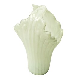 Handmade Murano Glass Vase Venetian Craftsmen Milk Glass White Flower Vase LARGE