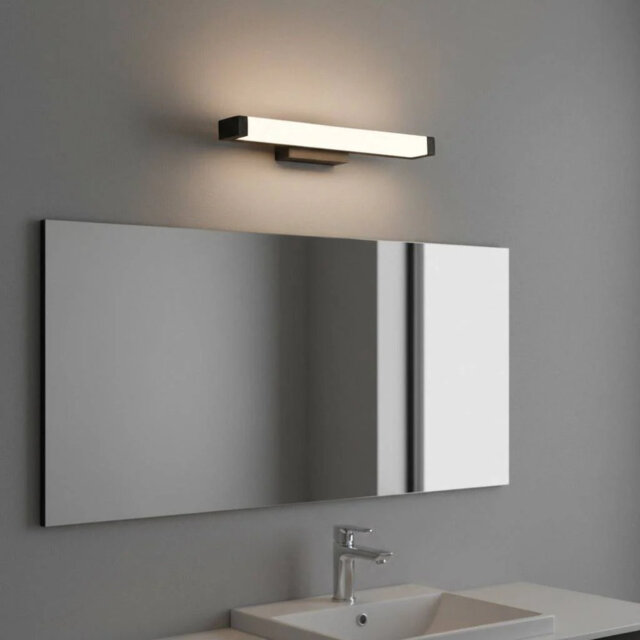 UltraBeam 6 Watt Black Bathroom Mirror Light - 420 Lumen Output - 3000k Warm White - 320mm Wide