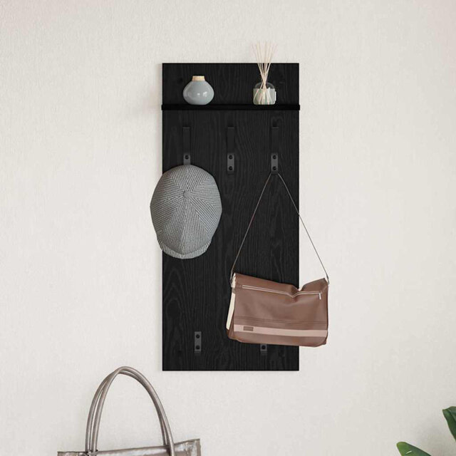 Wall-Mounted Coat Rack 90 X 40 X 10 Cm Engineered Wood