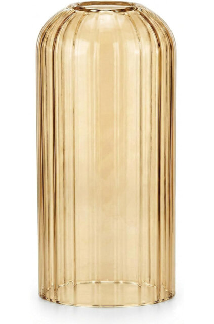 Glass Lamp Shade, Modern Cylinder Pendant Light Shade Replacement, E27 Easy Fit Ceiling Lampshade for Kitchen Dining Room Bedroom, Transparent Glass L