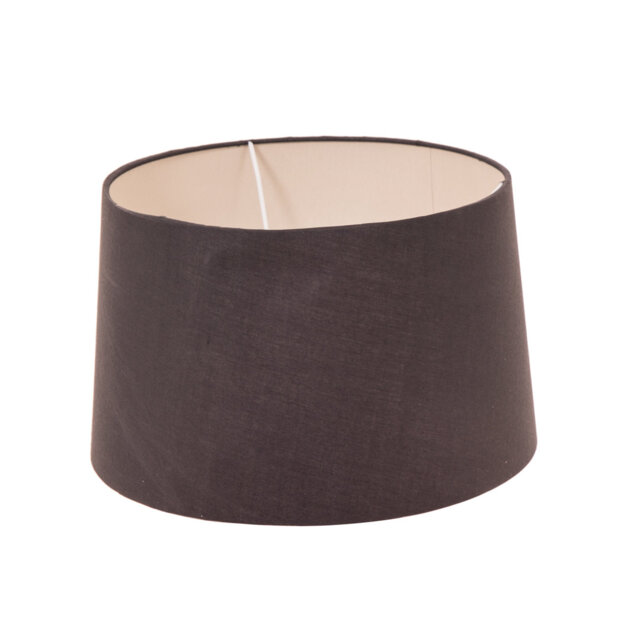 30cm H Linen Drum Lamp Shade ( Screw On ) in Gray