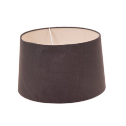 30cm H Linen Drum Lamp Shade ( Screw On ) in Gray