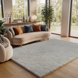 Amneris Modern Boho Soft Fluffy Thick Plush Pile Moss Green Area Rug