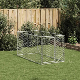 Vidaxl Outdoor Dog Kennel With Door  Galvanised Steel