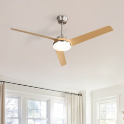 132cm 3-blade Modern Ceiling Fan Light with Remote Control