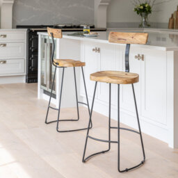 Alvada Natural Mango Wood Bar Stool - Set of 2