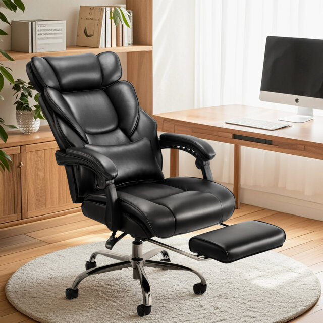 Office Chair Reclining Chair Ergonomic High Back Design Executive Computer Desk Chair with Footrest