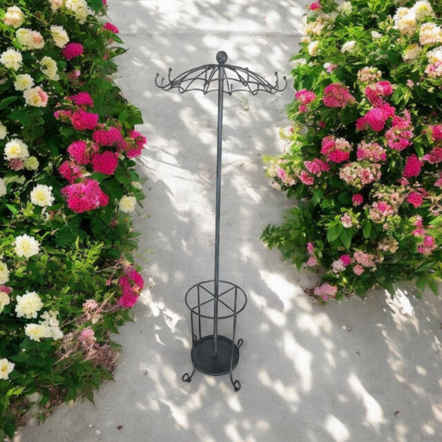 Connellsville Metal Coat Rack - 14 Hook Freestanding Hat and Umbrella Stand for Entryway, Hallway and Office