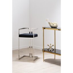 Carwell Upholstered Counter Stool with Metal Frame