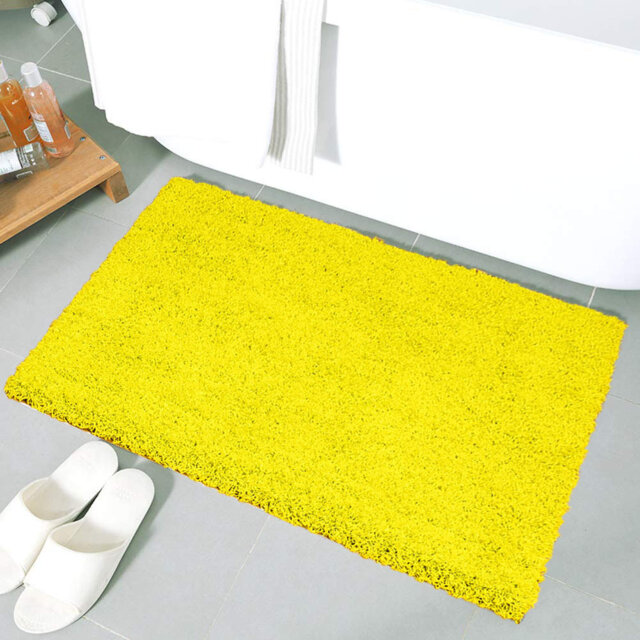 Gracehill Super Soft Shaggy Vibrant Yellow Rug