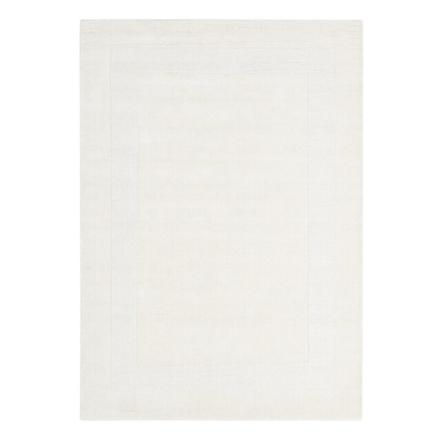 Larentius Solid Colour Hand Woven Hand Tufted Cream Area Rug