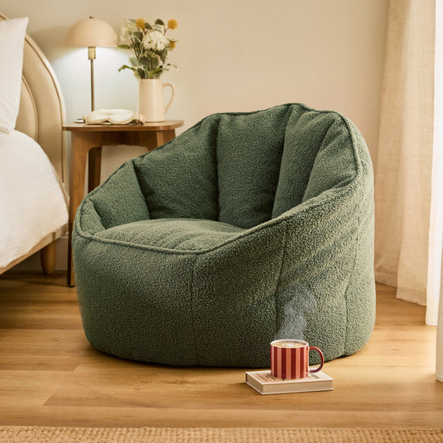 Boucle Bean Bag Chair