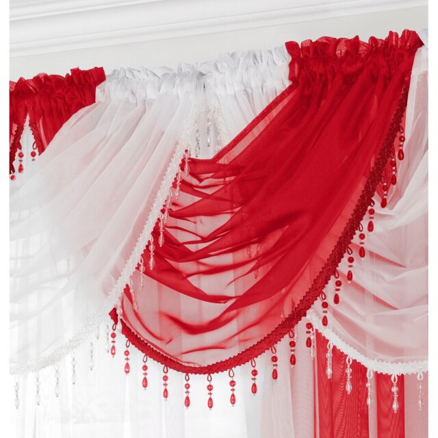 Ned Single Beaded Voile Swag