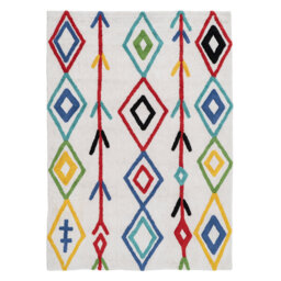 Aymeline Machine Tufted Cotton Red/Blue/Green Rug