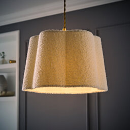 20cm H Fabric Empire Lamp Shade ( Slip-On ) in Cream