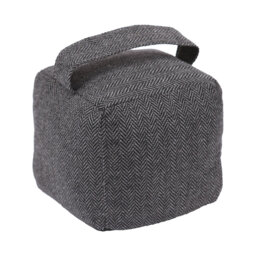 Nicola Spring - Herringbone Fabric Door Stop with Handle