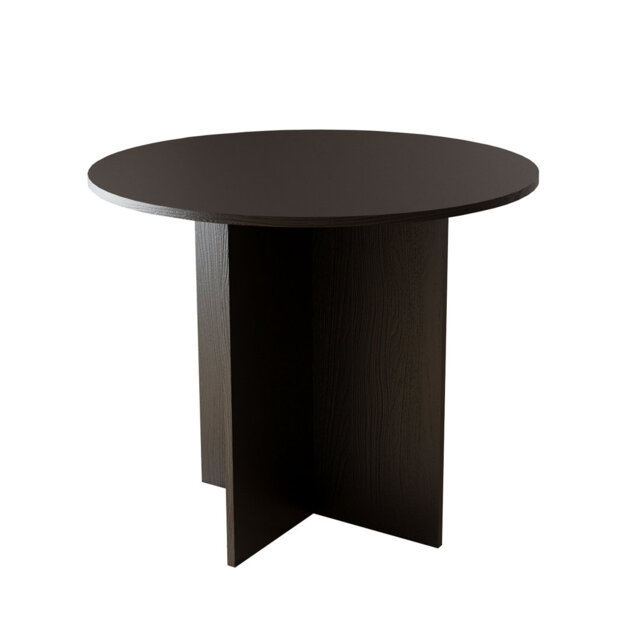 Bimossa Linet 4-Seater Round Dining Table, Modern Scandinavian Kitchen & Living Room Table with Compact Wooden Design, Small Round Table, Ready to Ass