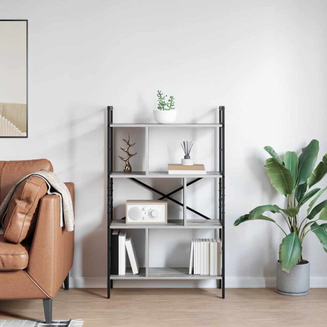 75cm W Steel Etagere Bookcase
