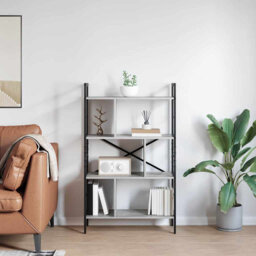 75cm W Steel Etagere Bookcase
