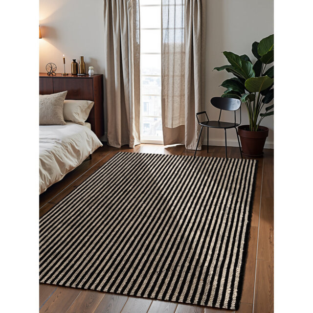 Elle Decoration Ebony - Jute Rug, Natural Rug for Living room, Bedroom, Diningroom
