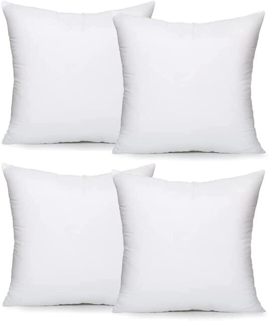 White Square Euro Cushion