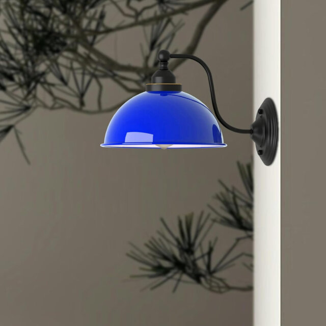 Industrial Wall Light Fittings Retro Wall Sconce with Metal Dome Shade E27 Socket Traditional Goose Neck Indoor Decorative Wall Light