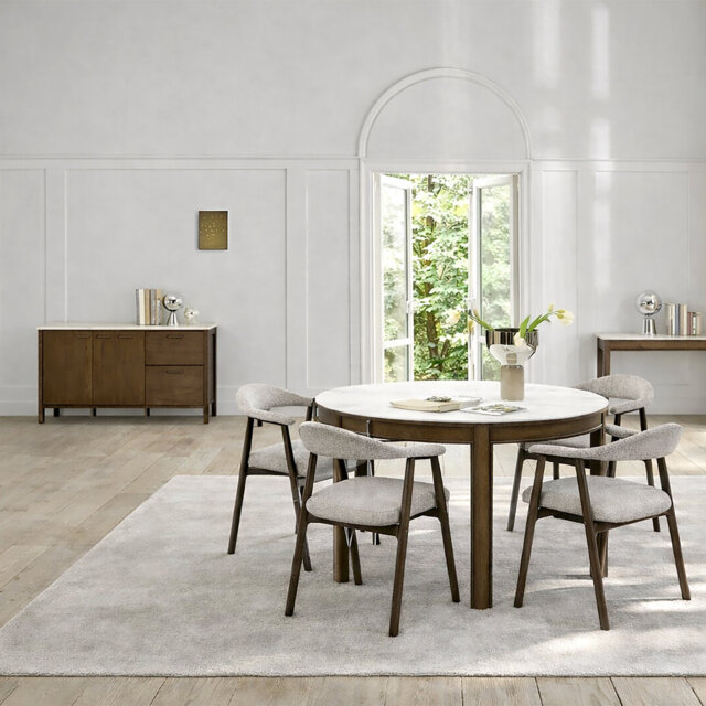 Extendable Round Dining Table