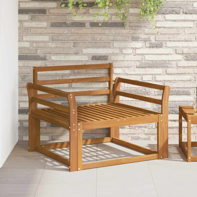 Outdoor Middle Sofa Natural Solid Acacia Wood Modern Furniture Exterior
