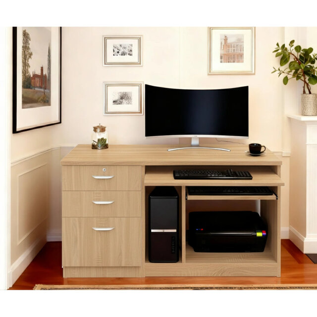 Walshaw Solid Wood Base Computer Desk