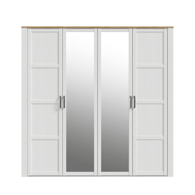 Ortiz 4 Door Manufactured Wood Wardrobe