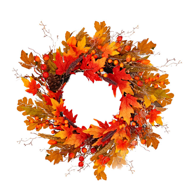 AUTUMN MAPLE Faux 66cm Wreath