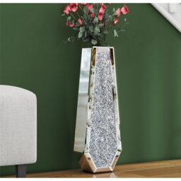 Ankaj Glass Flower Tall Vase Crystal Room Decor