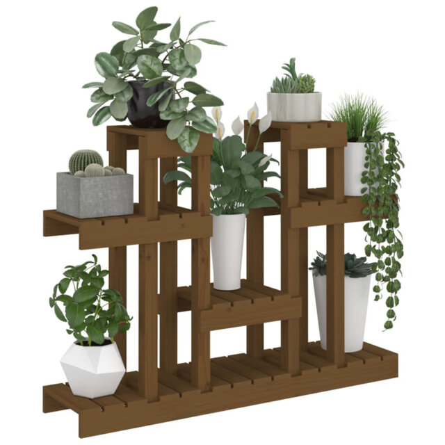Alvester Solid Wood Pine Plant Stand 4 Tier