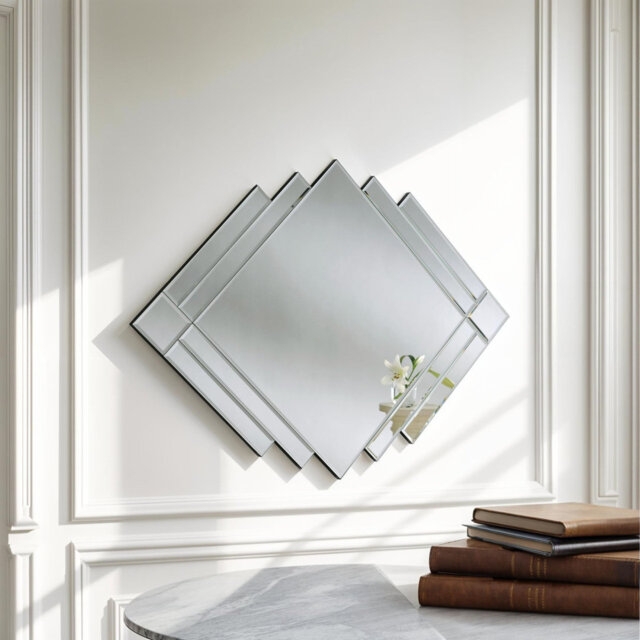Bluxome Art Deco Inspired Bevelled Accent Mirror