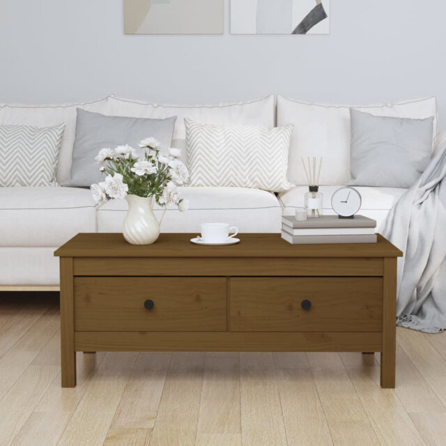 Warren Solid Wood Four Leg Coffee Table with Storage
