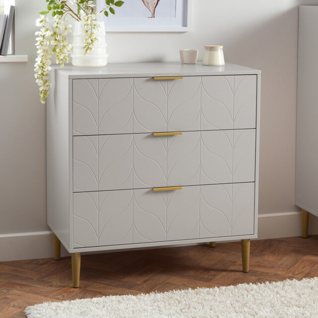 Adams 3 Drawer 80Cm W Chest of Drawers
