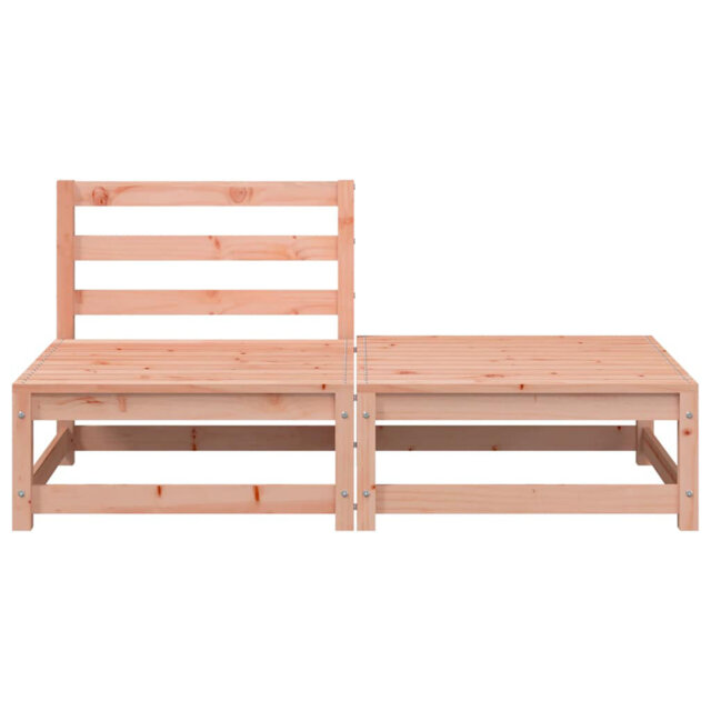 Vidaxl garden sofa without armrests with footstool made of solid pine wood