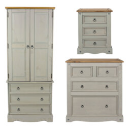 Corona Grey3, 3 Piece Bedroom Set
