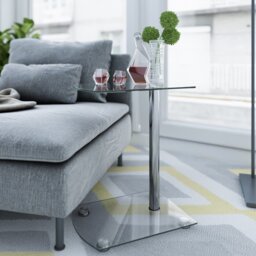 Mikell Glass Top C Table End Table
