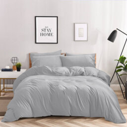 Anicia Super Soft 250 TC Microfibre Reversible Plain Duvet Cover Set