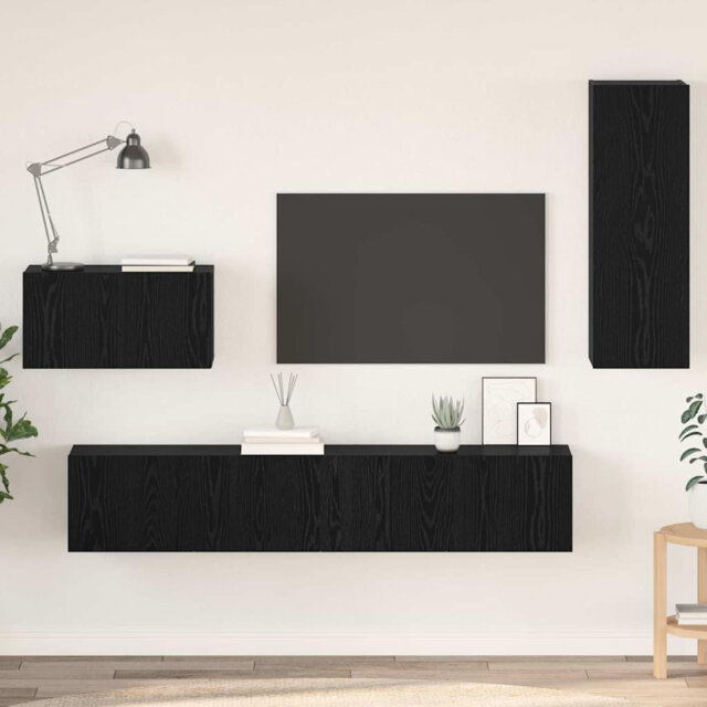 Wall TV Cabinet Wall-Mounted 4 Pcs 200 X 30 X 30 Cm