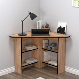 Corner Computer Desk with Shelves
