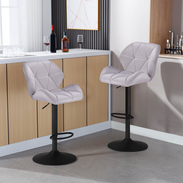 Dequavious Swivel Upholstered Adjustable Height Counter Stool with Metal Frame