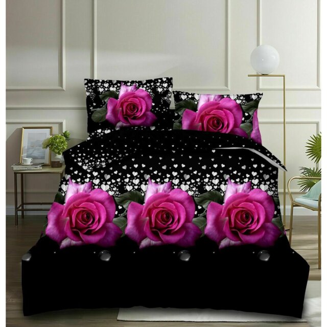Browerville Polyester Floral Duvet Cover Set with Pillowcases Included