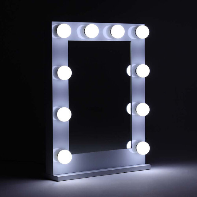 Aadil Magnifying Metal Round Lighted Makeup Mirror for Tabletop
